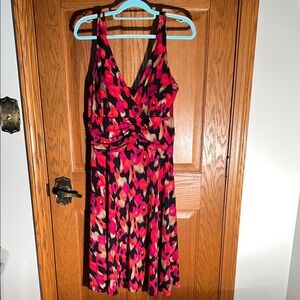 Stylish Women's Red and Black Dress